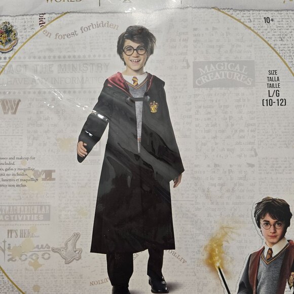 Harry Potter NWT Child Halloween Costume L/G (10-12) Wizarding World Robe & Tie - Picture 3 of 5